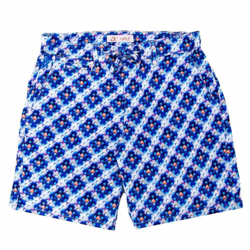 NEW EIGHT X men's hovercraft printed shorts in blue